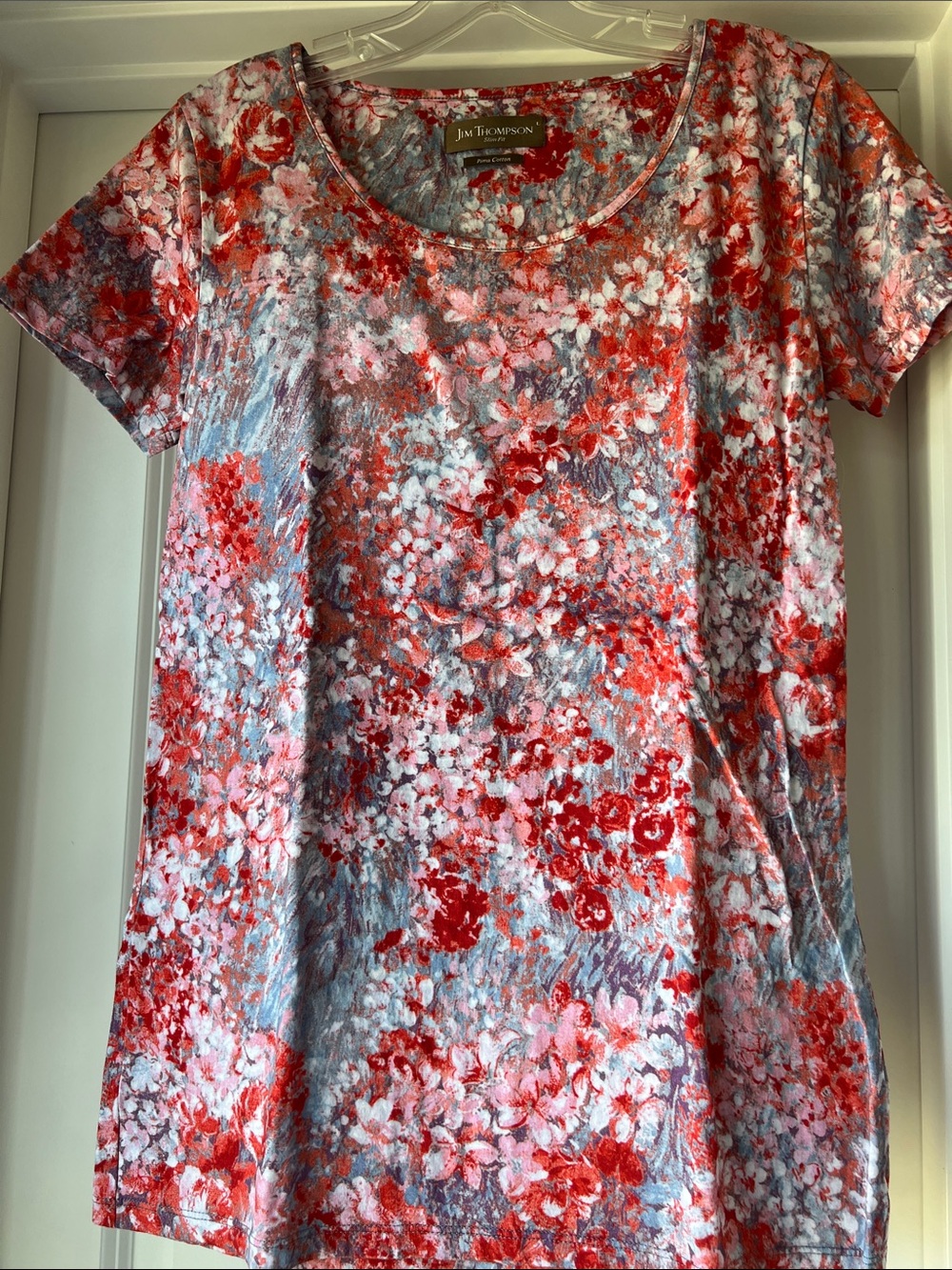 Jim Thompson Red & Pink Floral Short Sleeve Tee